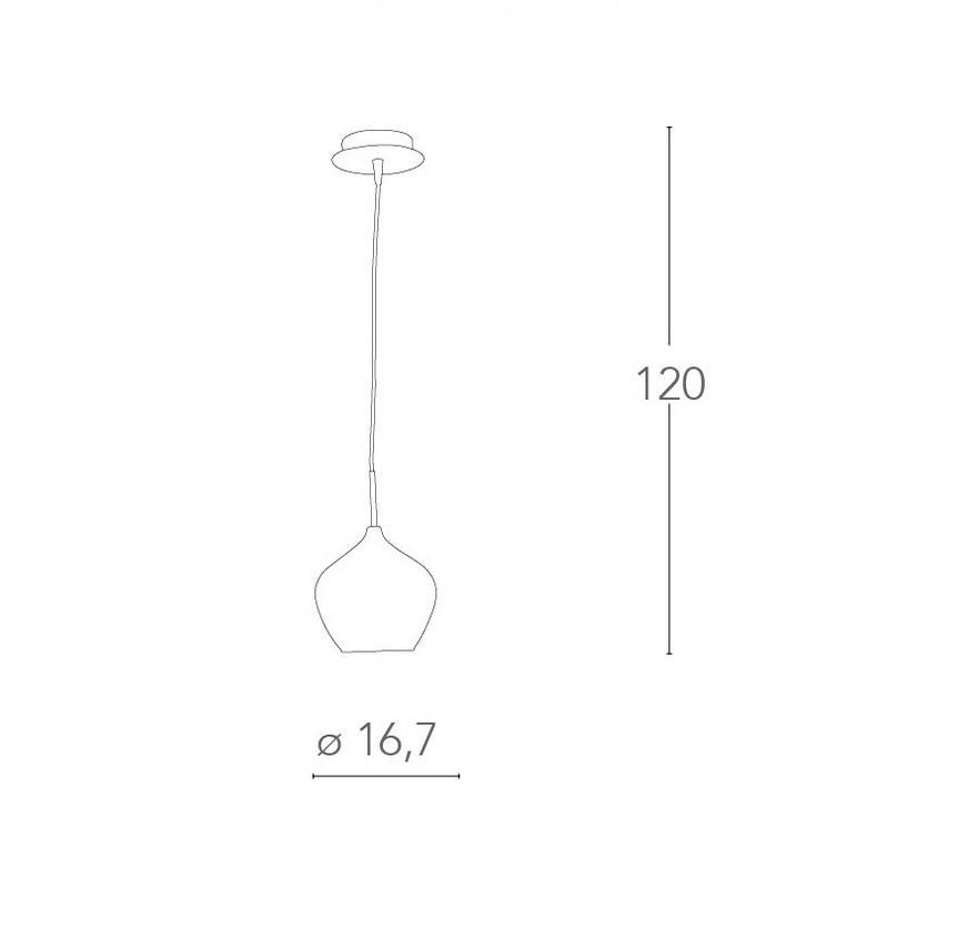 Sospensione in vetro trasparente e bianco satinato struttura in metallo cromo 1XG9 non incl. SKYLINE/S1 Sospensione in vetro trasparente e bianco satinato struttura in metallo cromo 1XG9 non incl. SKYLINE/S1